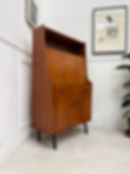 Secrétaire vintage ancien pieds métal noir