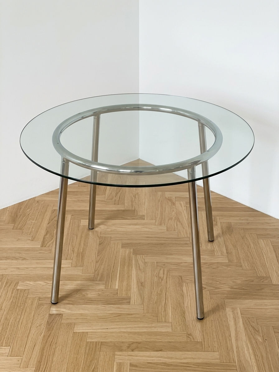 Miniature : Table à manger ronde vintage Ikea années 1990