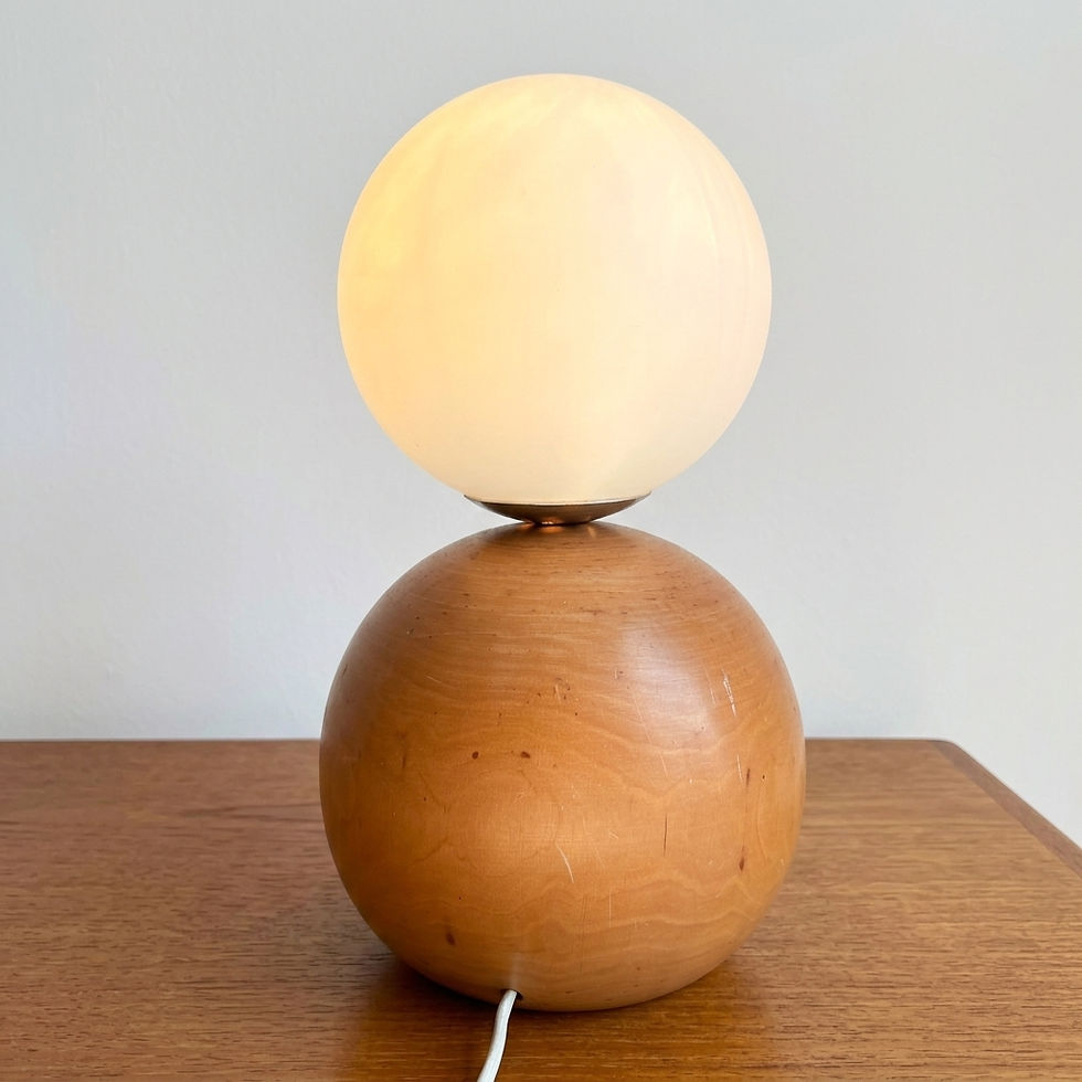 Miniature : Lampe en bois tourné