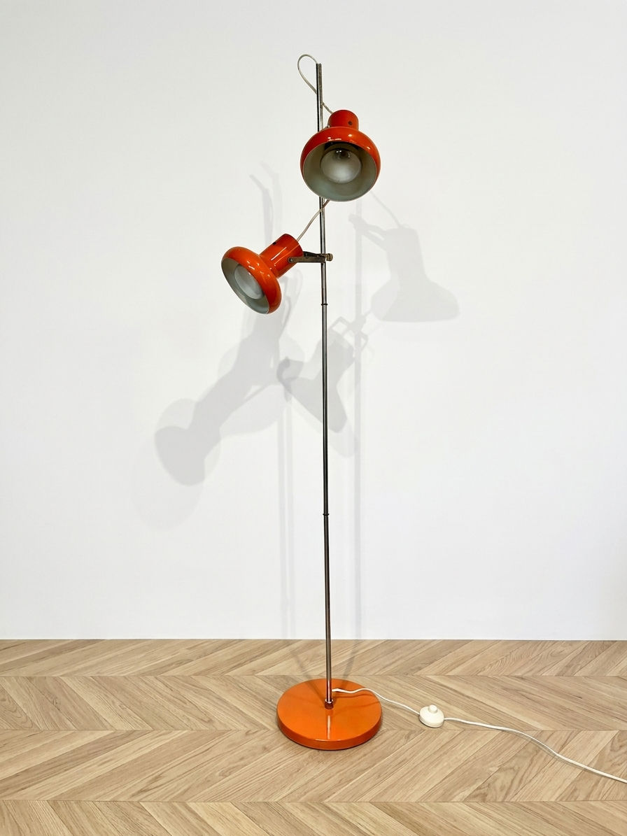Lampadaire vintage seventies 2 spots orientables