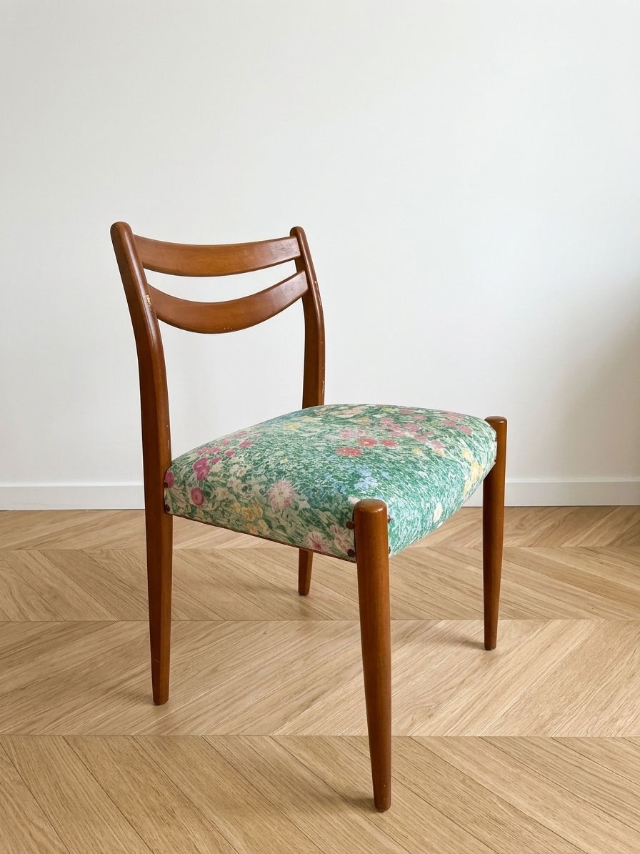 Miniature : Lot de 6 chaises en teck style scandinave, années 60