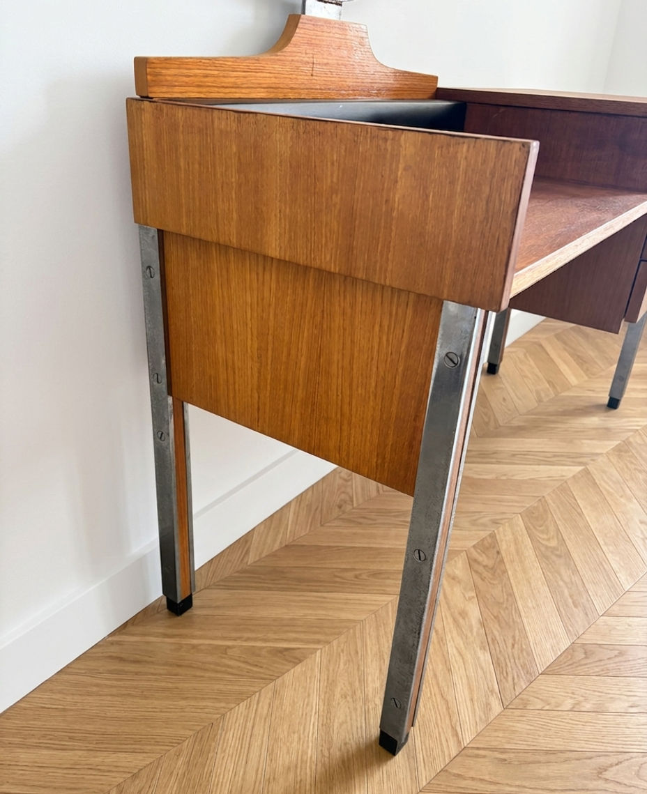 Miniature : Coiffeuse scandinave vintage en teck, années 60