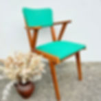 Fauteuil vintage en bois vert