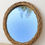 Miniature : Miroir ovale vintage en osier occasion