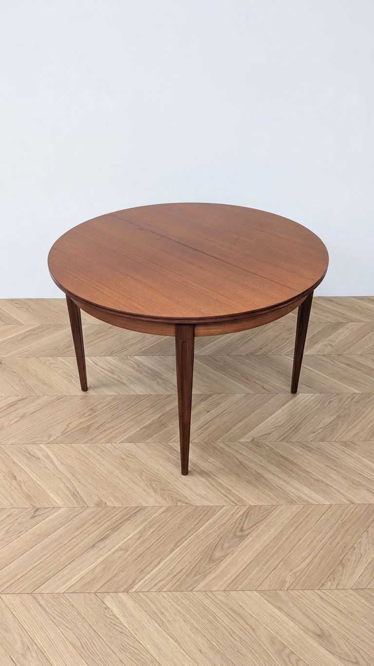 Miniature : Table vintage design scandinave - Détails plateau