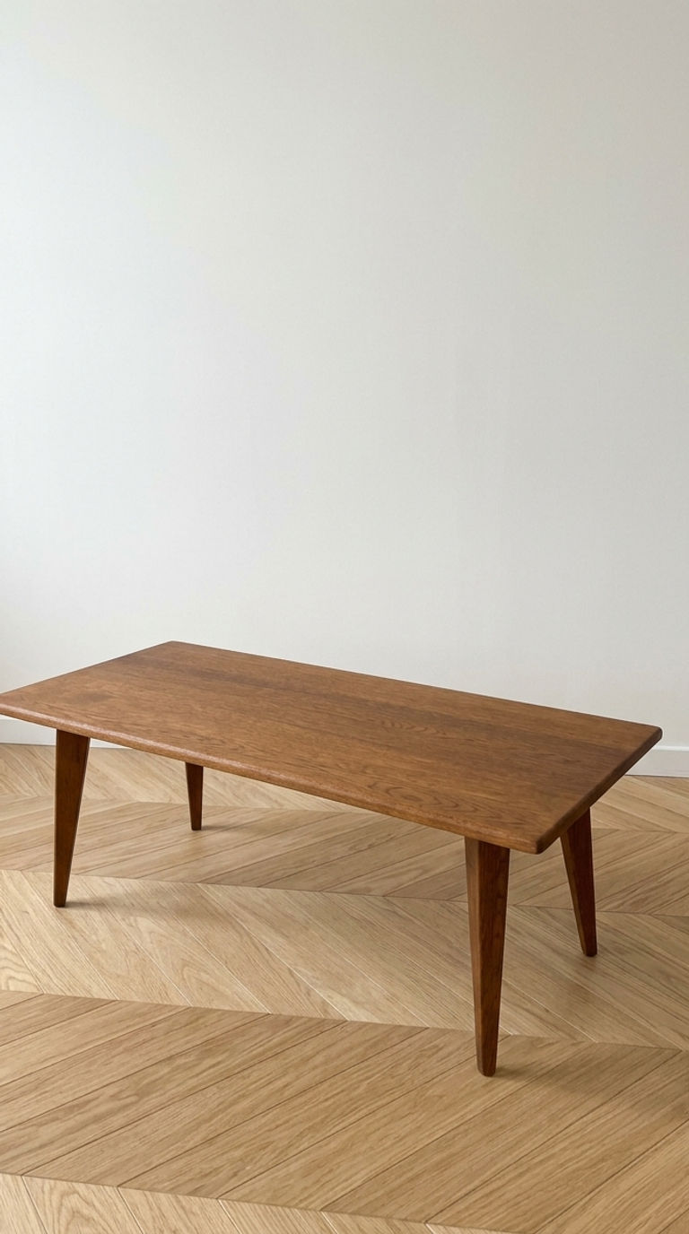 Charmante table basse scandinave en teck