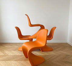 Chaises enfant Panton Junior orange, Verner Panton pour Vitra