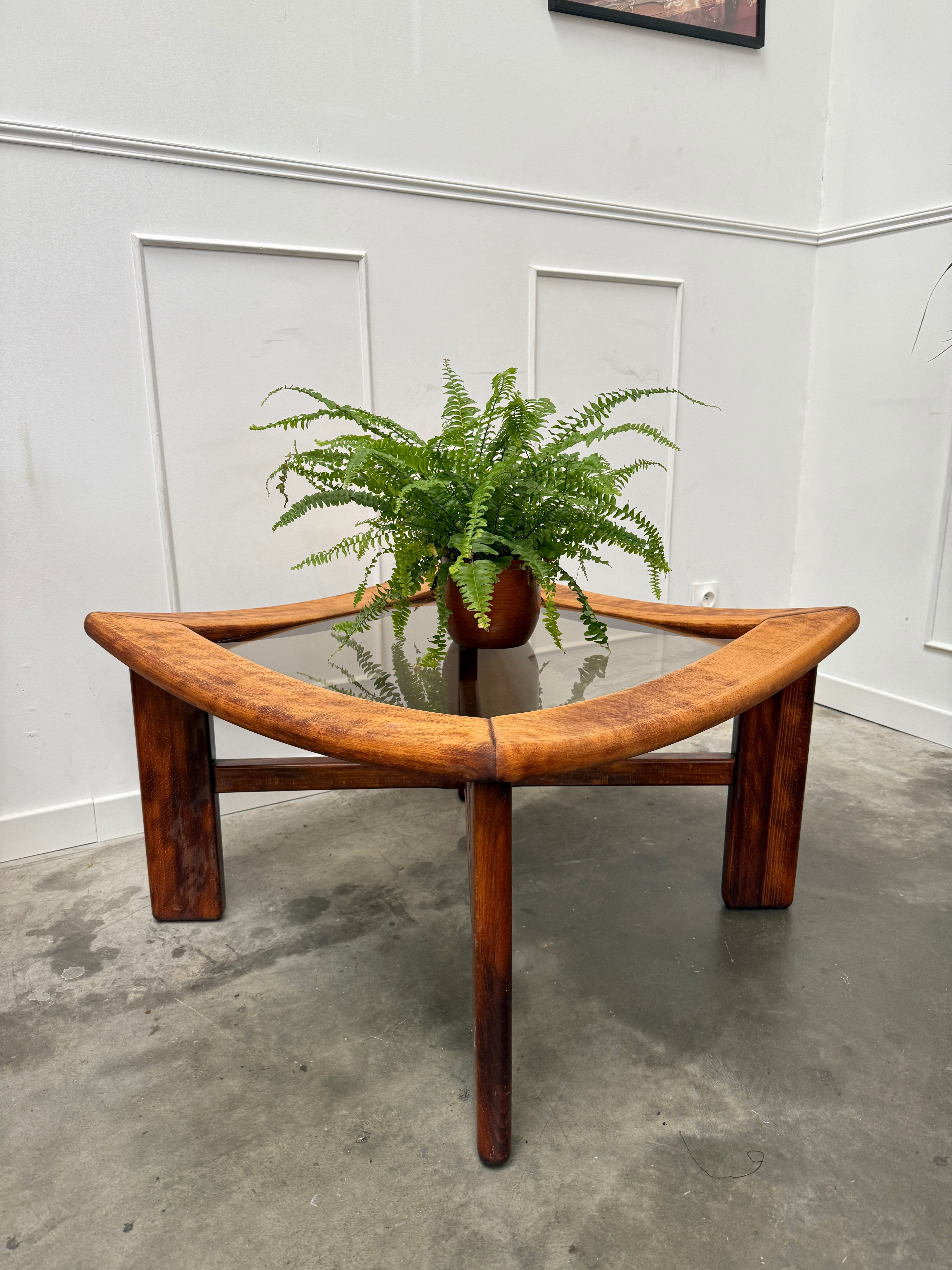 Table basse organique années 70