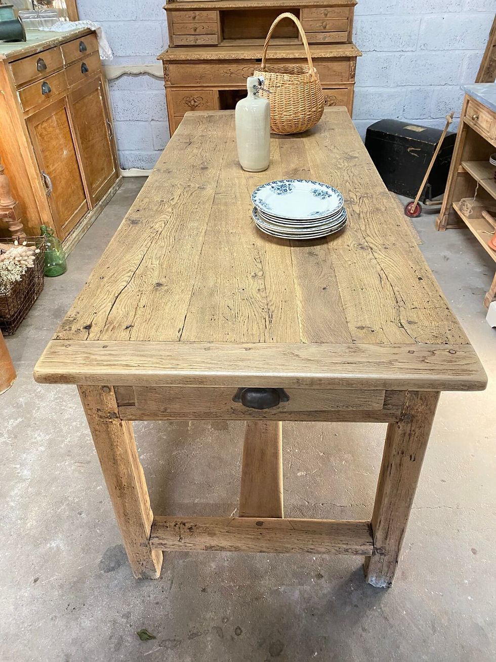 Table de ferme ancienne en chêne massif