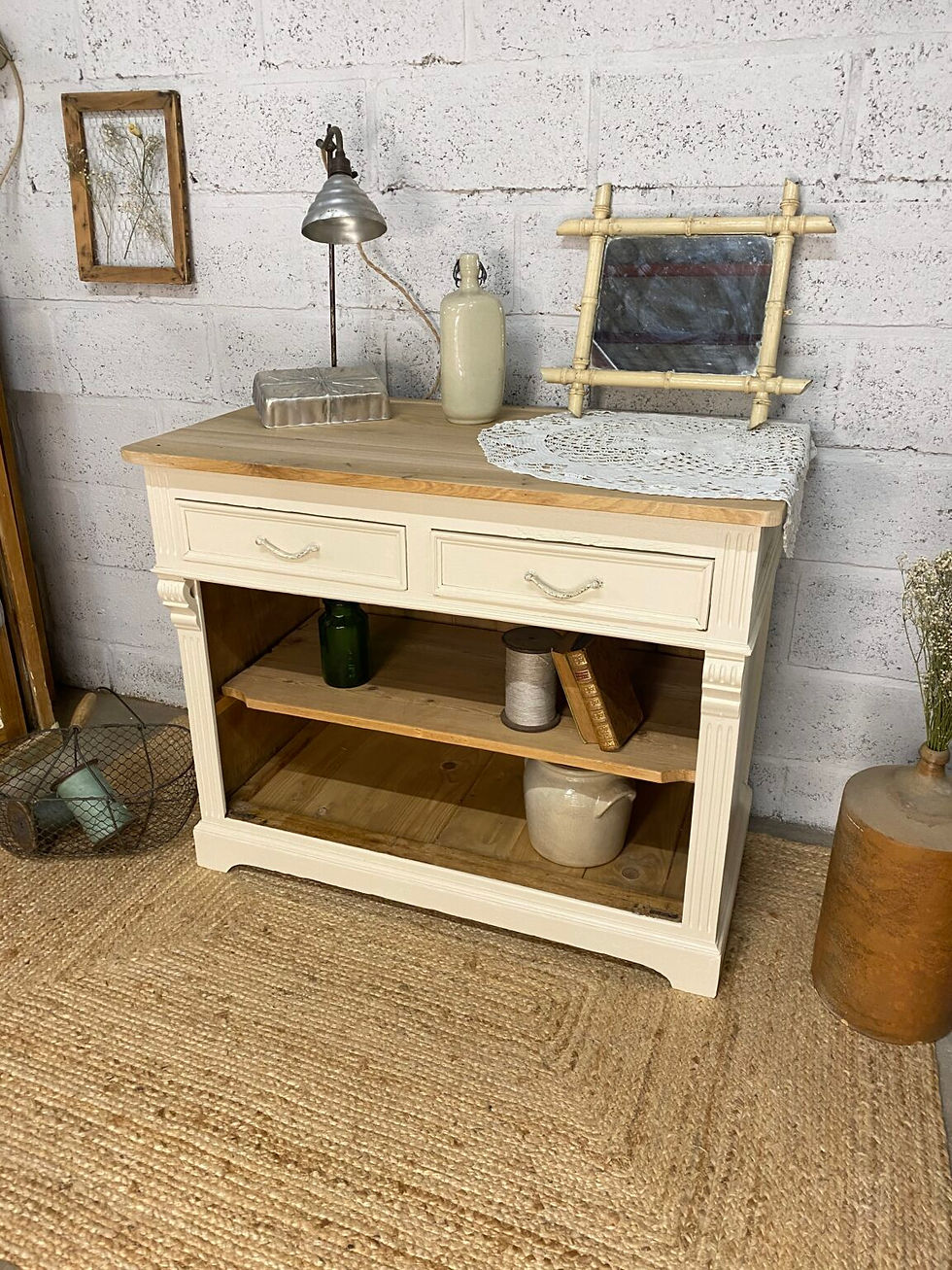 Buffet beige ancien couleur beige