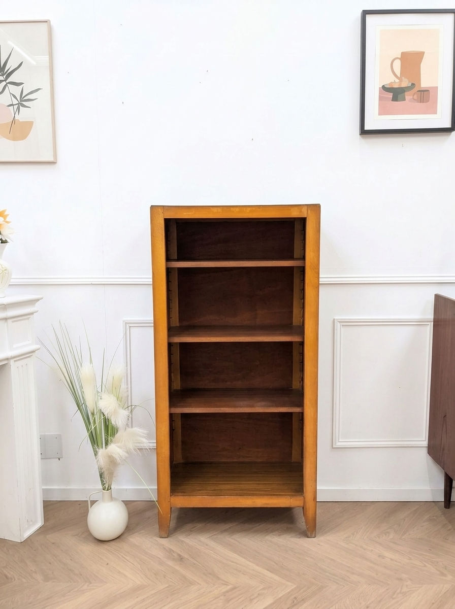 Bibliothèque en chêne années 60 - Pieds compas et modulable