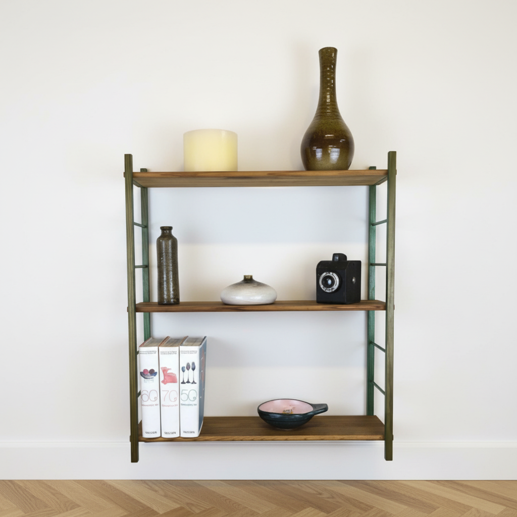 Etagère vintage en bois type "string"