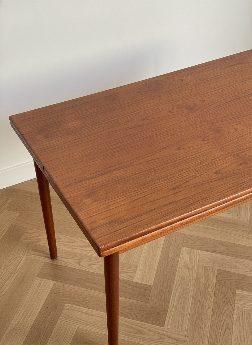 Miniature : Table de repas extensible en bois style scandinave, années 1970