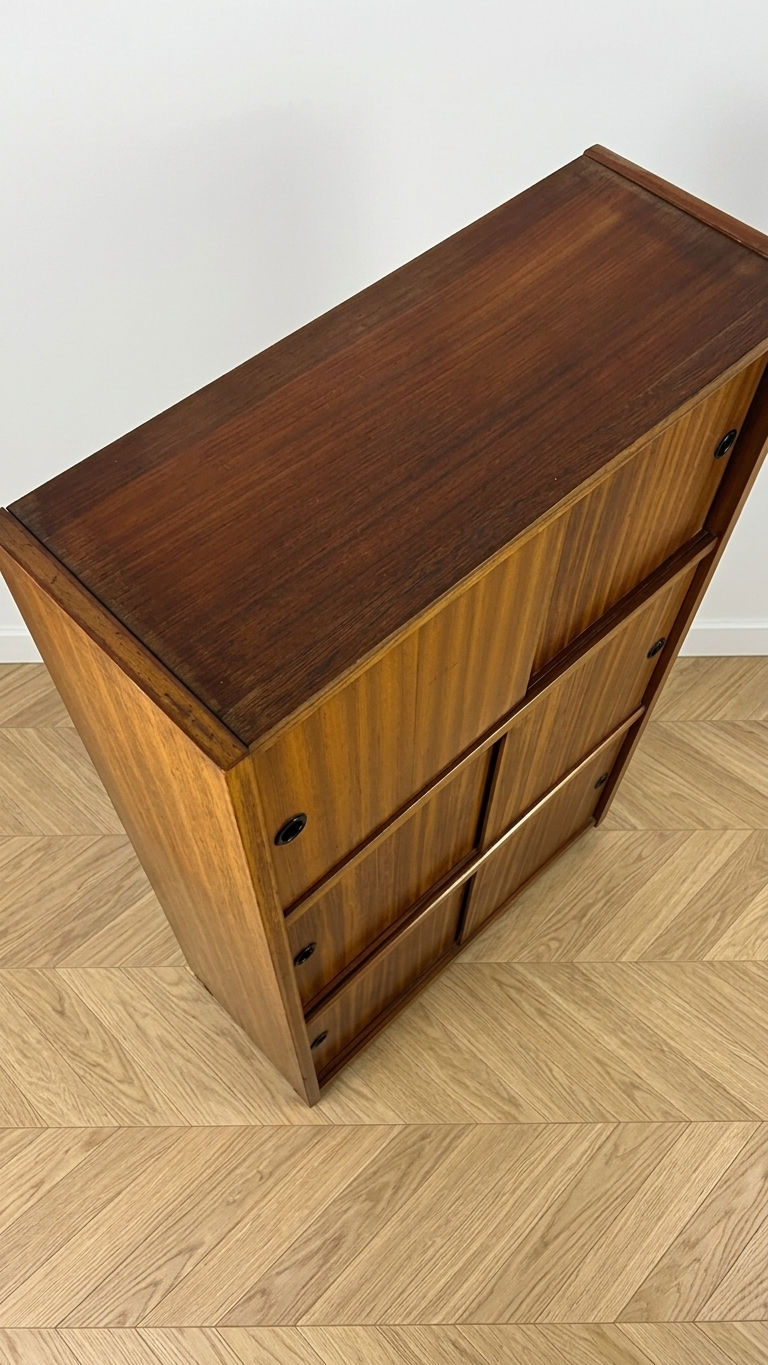 Miniature : Meuble de rangement, bibliothèque - Faible profondeur - Années 60, 70