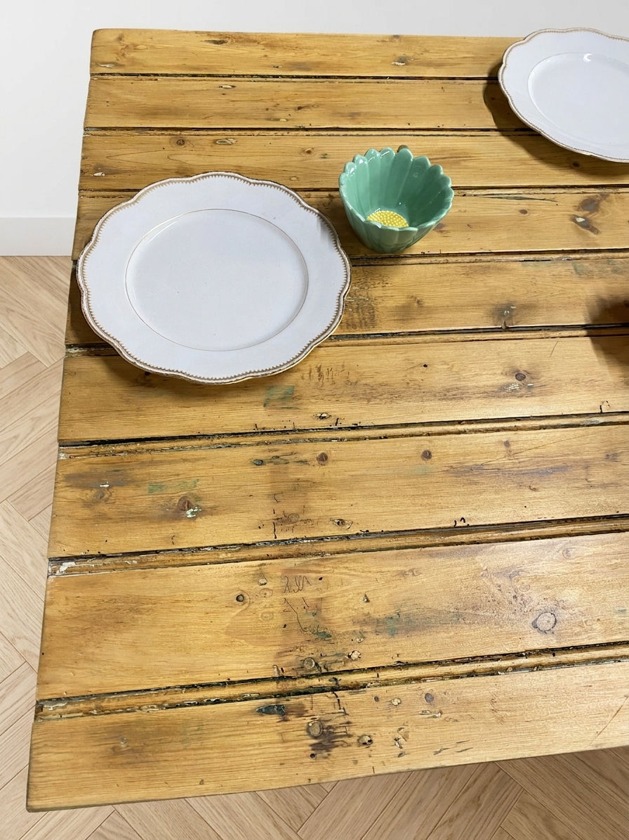 Miniature : Table de ferme sur tréteaux