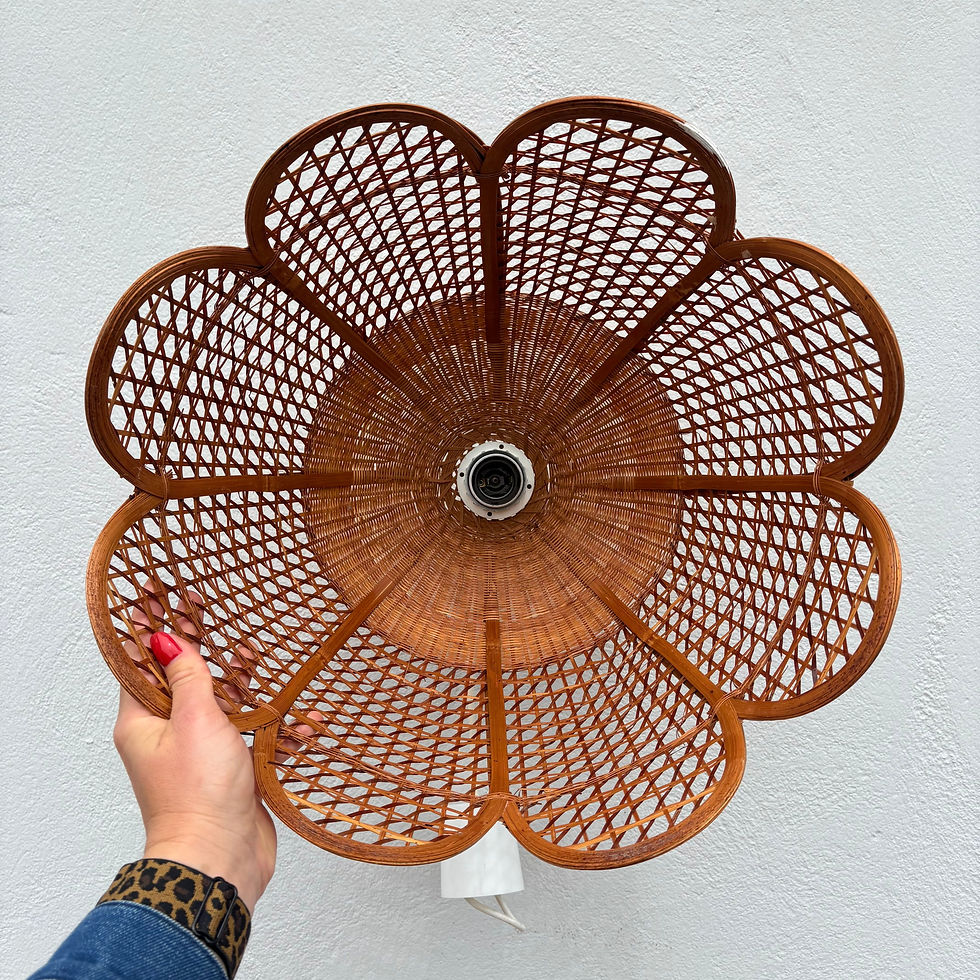 Miniature : Suspension fleur en cannage vue du dessous
