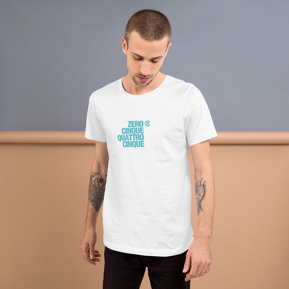 Miniatura: Unisex t-shirt ZERO CINQUE QUATTRO CINQUE