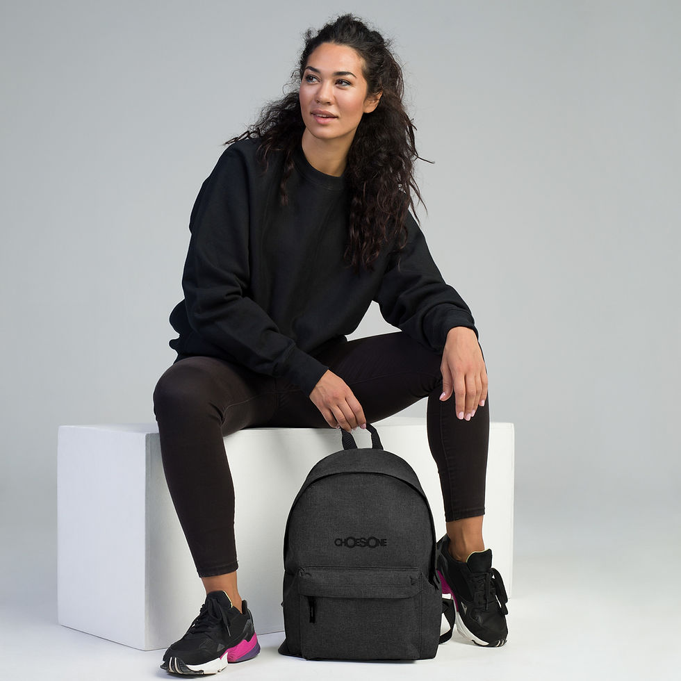 Miniatura: Embroidered Backpack CHOESIONE BK