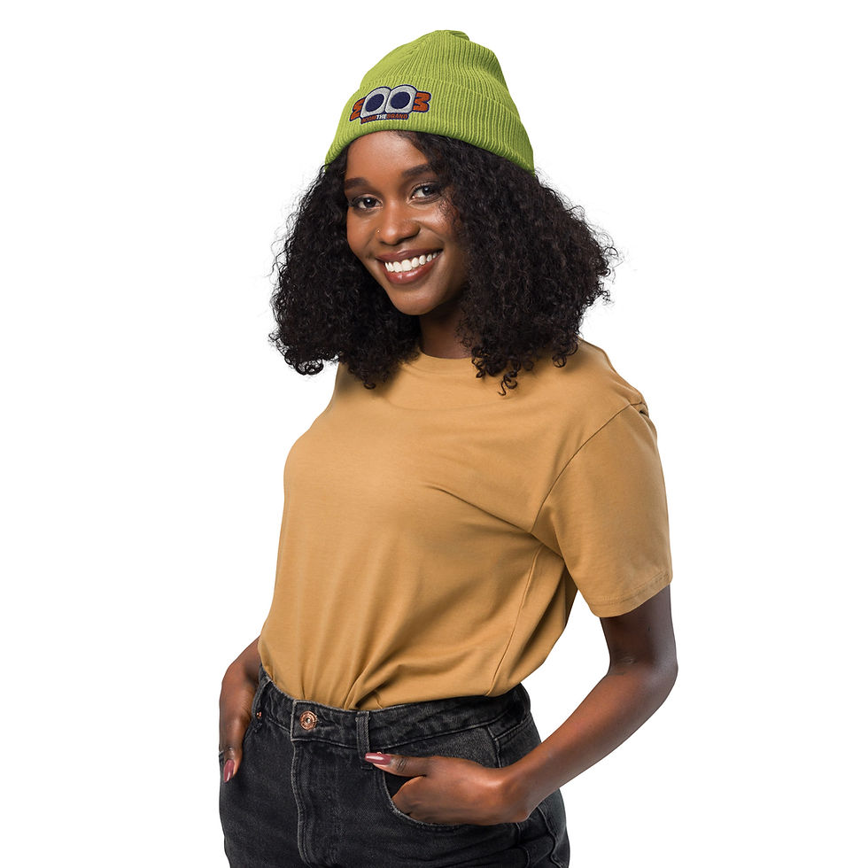 Miniatura: Organic ribbed beanie Boom