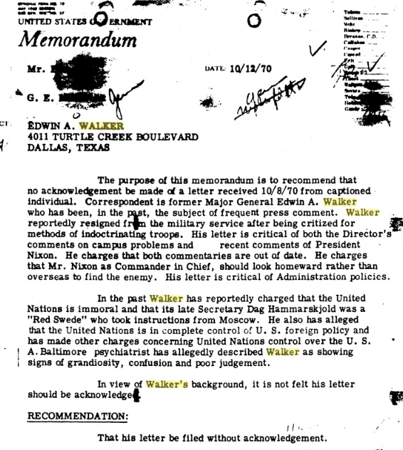 The FBI & Walker's long relationship