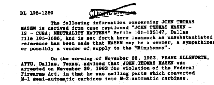The other interrogation on 22NOV63