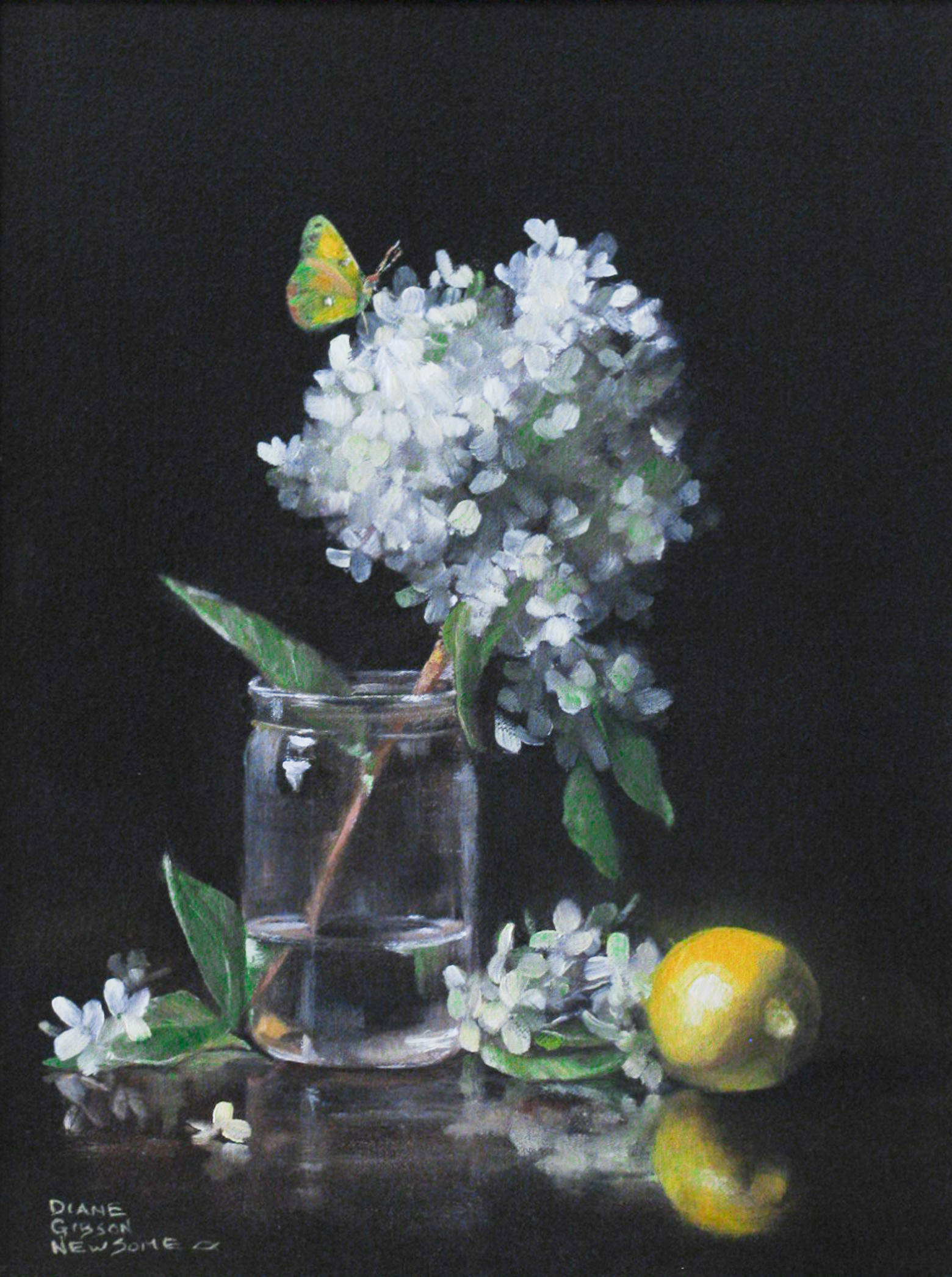 Hydrangea with Mason Jar