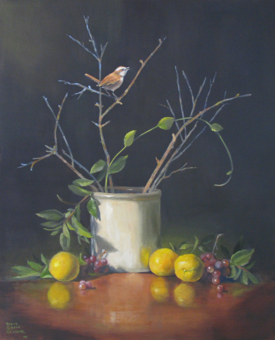 Wren With Fruit