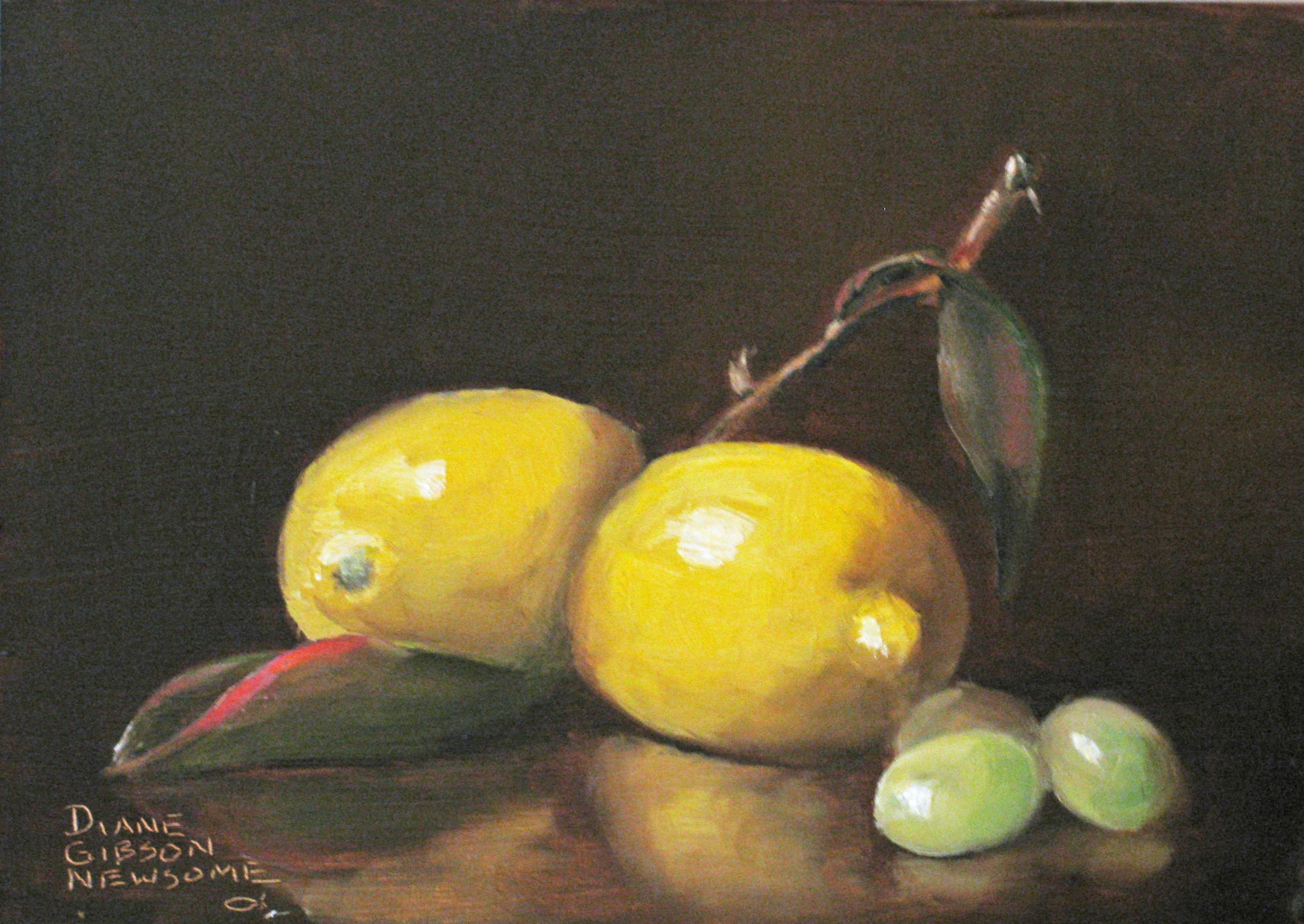 Lemons With Grapes