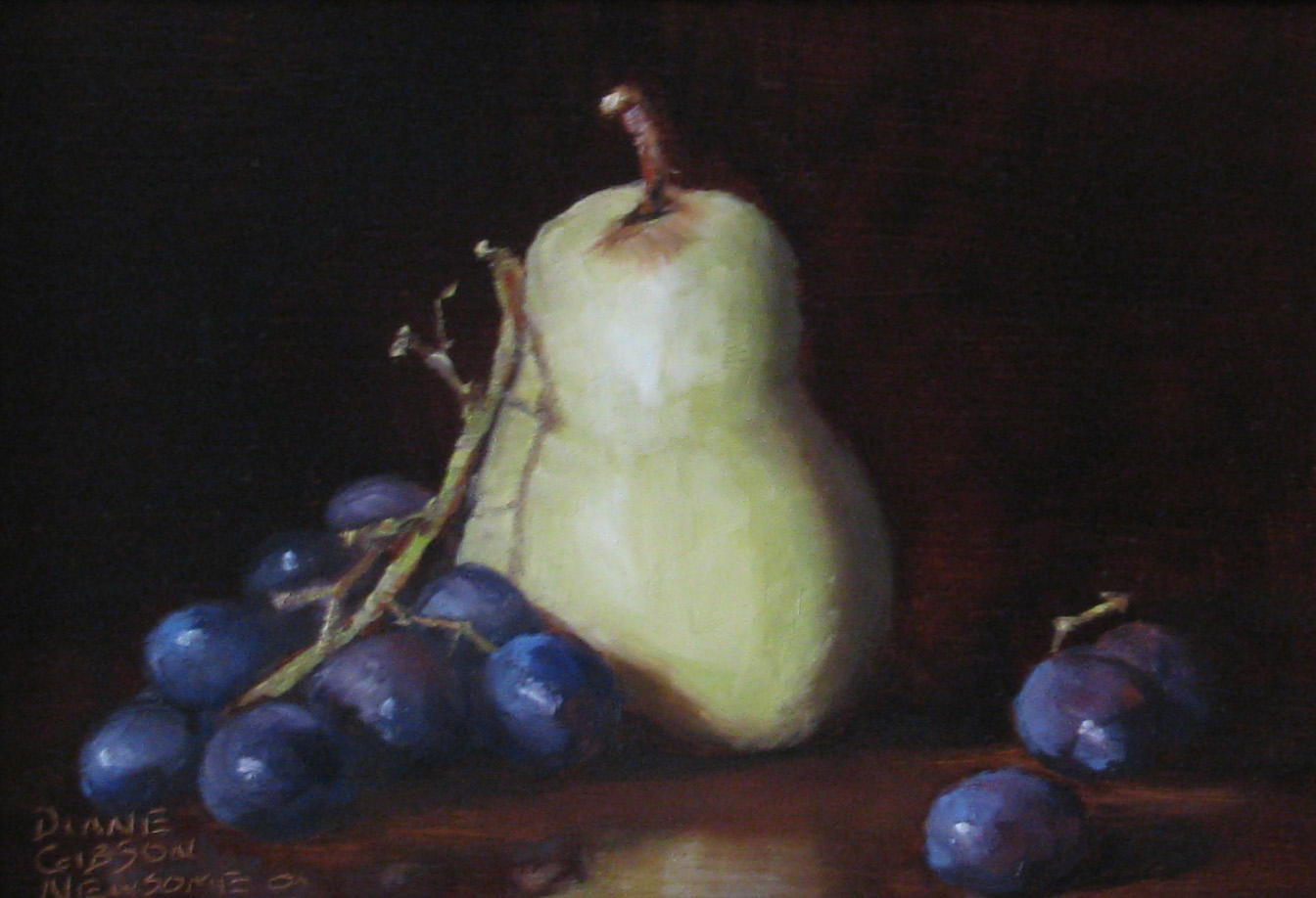 Pear With Grapes