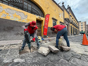 Gobierno de la Capital atiende baches en Manuel del Conde e Independencia