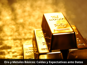 Oro y Metales Básicos: Caídas y Expectativas ante Datos Económicos Clave