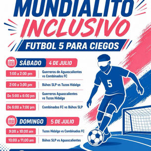 San Luis reafirma su liderazgo como Capital del Futbol con exhibición de fútbol 5 para ciegos