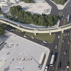 Jacobo Payán Espinoza subraya la importancia del nuevo puente del estadio Lastras a Salvador Nava 