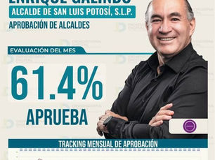 Encabeza Enrique Galindo aprobación ciudadana en San Luis Potosí
