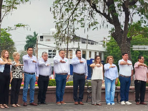 Alcalde David Medina encabeza acto cívico por el 273 aniversario del Natalicio de Miguel Hidalgo y Costilla
