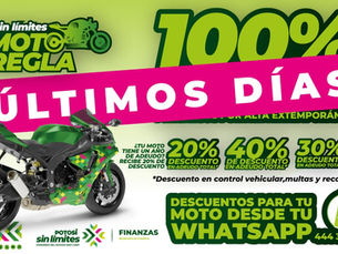 Últimos días para aprovechar descuentos en la regularización de motocicletas