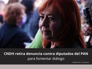 CNDH retira denuncia contra diputados del PAN para fomentar diálogo