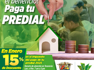 Últimos días para aprovechar el 15% de descuento en el impuesto predial