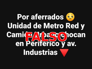 Estado aclara información falsa sobre supuesto choque de RedMetro