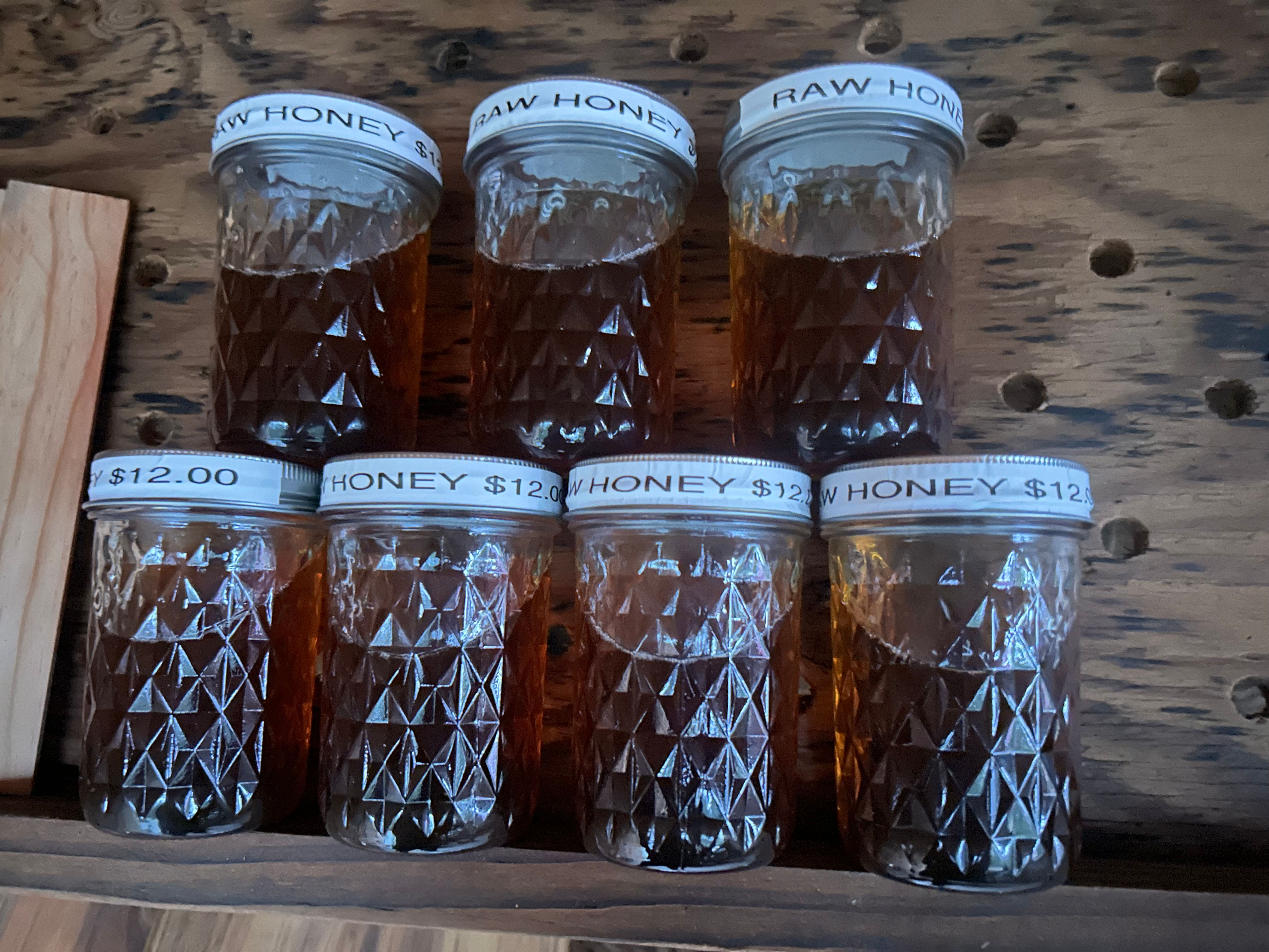 Raw Sierra honey jars