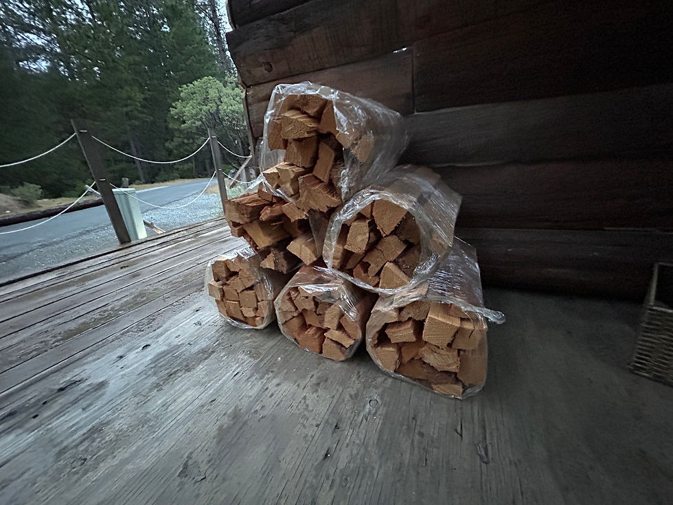 Bundled kindling from the Sierra foothills