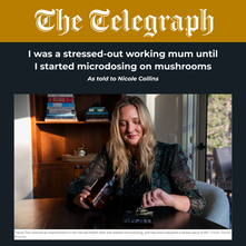 Tracey Tee, Founder and Steward of Moms on mushrooms, talks about microdosing psychedelics for mothers in The Telegraph UK
