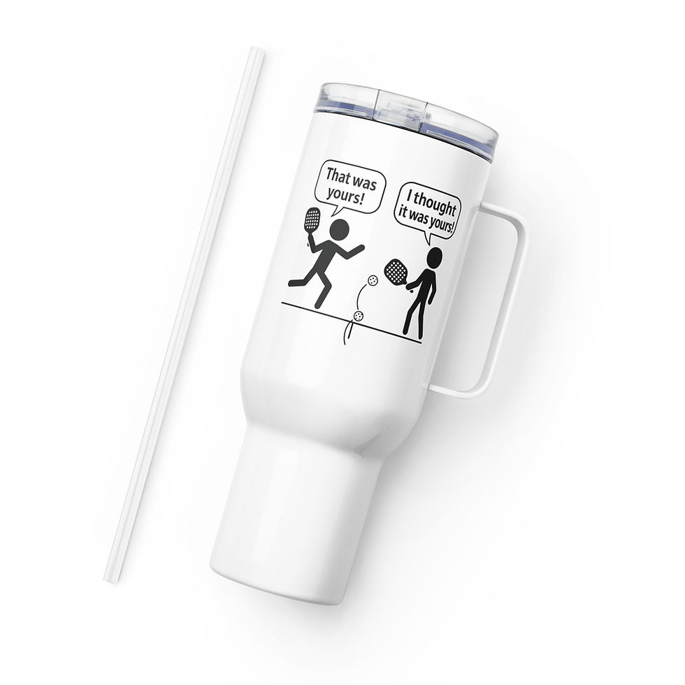 Travel mug with a handle