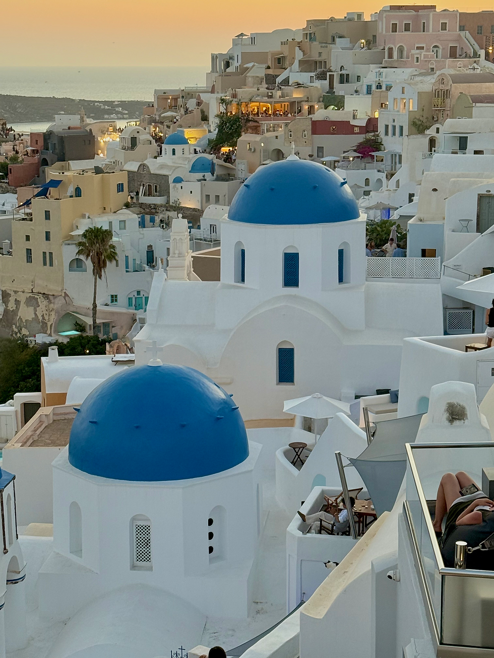Past sunset Oía Santorini