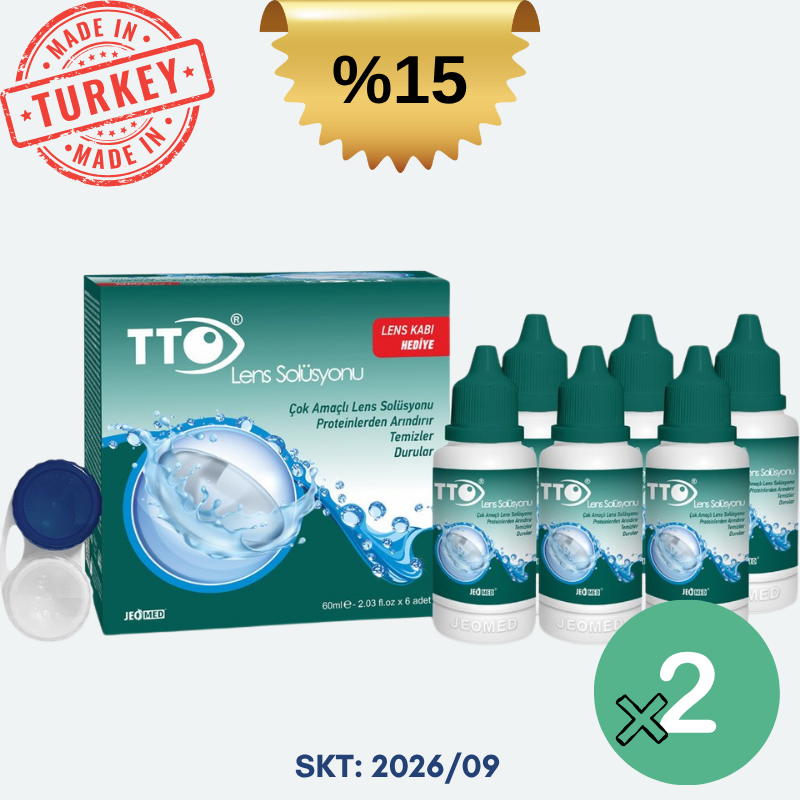 TTO 6x60 ml Lens Solüsyonu (SKT:09/2026) 2 Adet