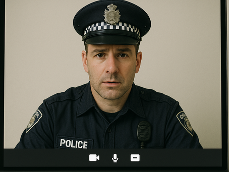 假冒警察做筆錄示意圖