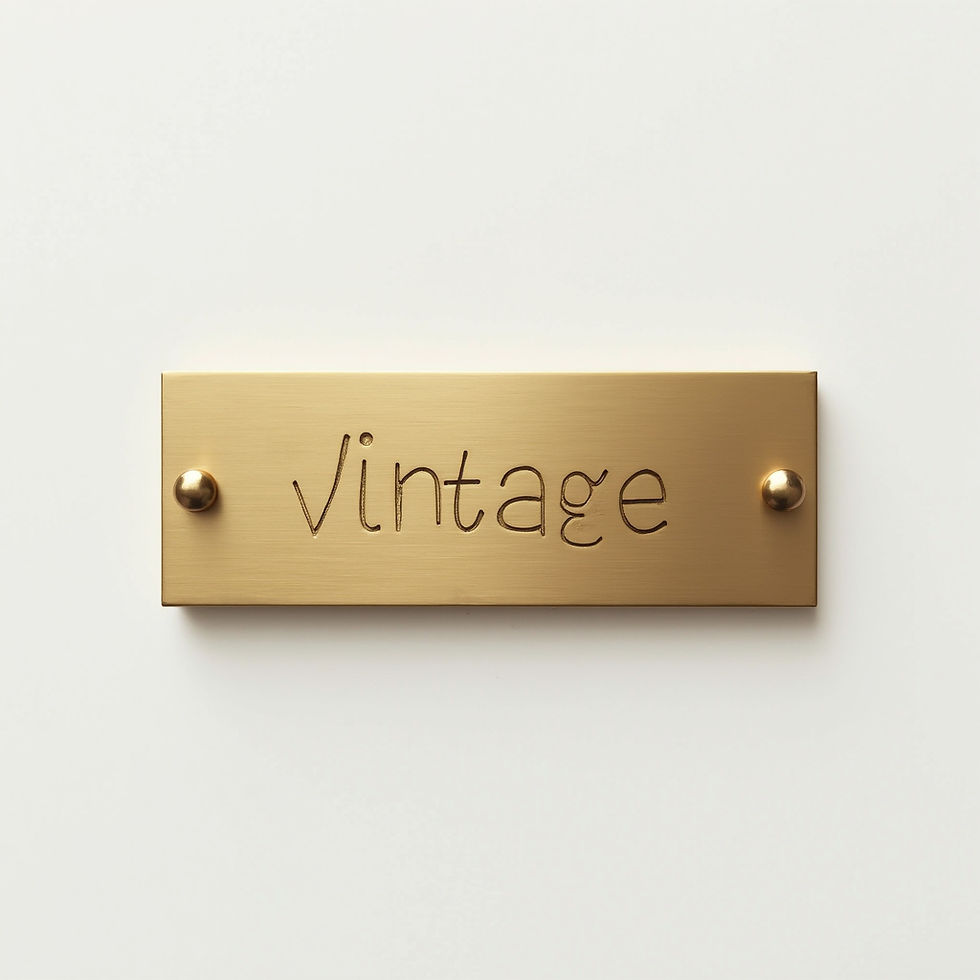 Vintage Brass Plaque