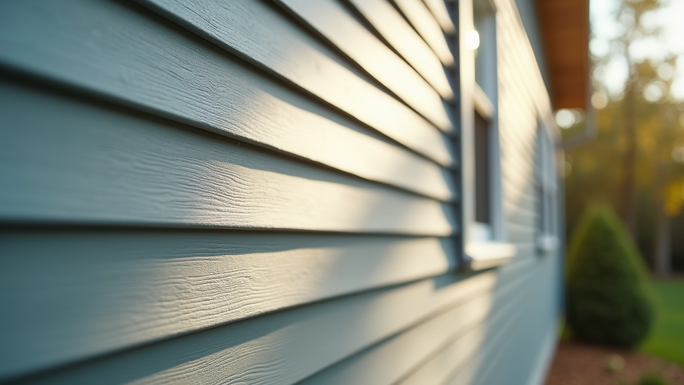 Eye-level view of a newly installed siding on a residential home