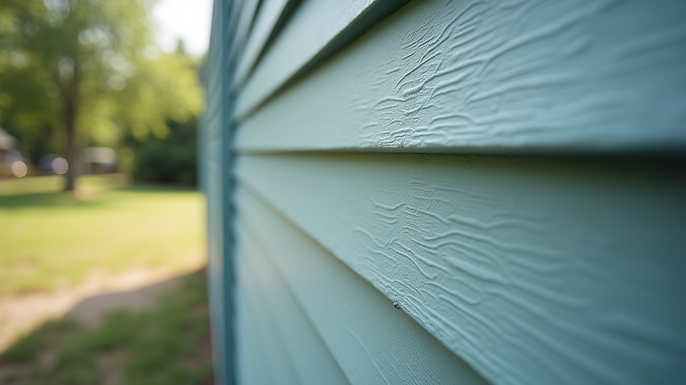 Close-up view of Jahson siding texture and color options