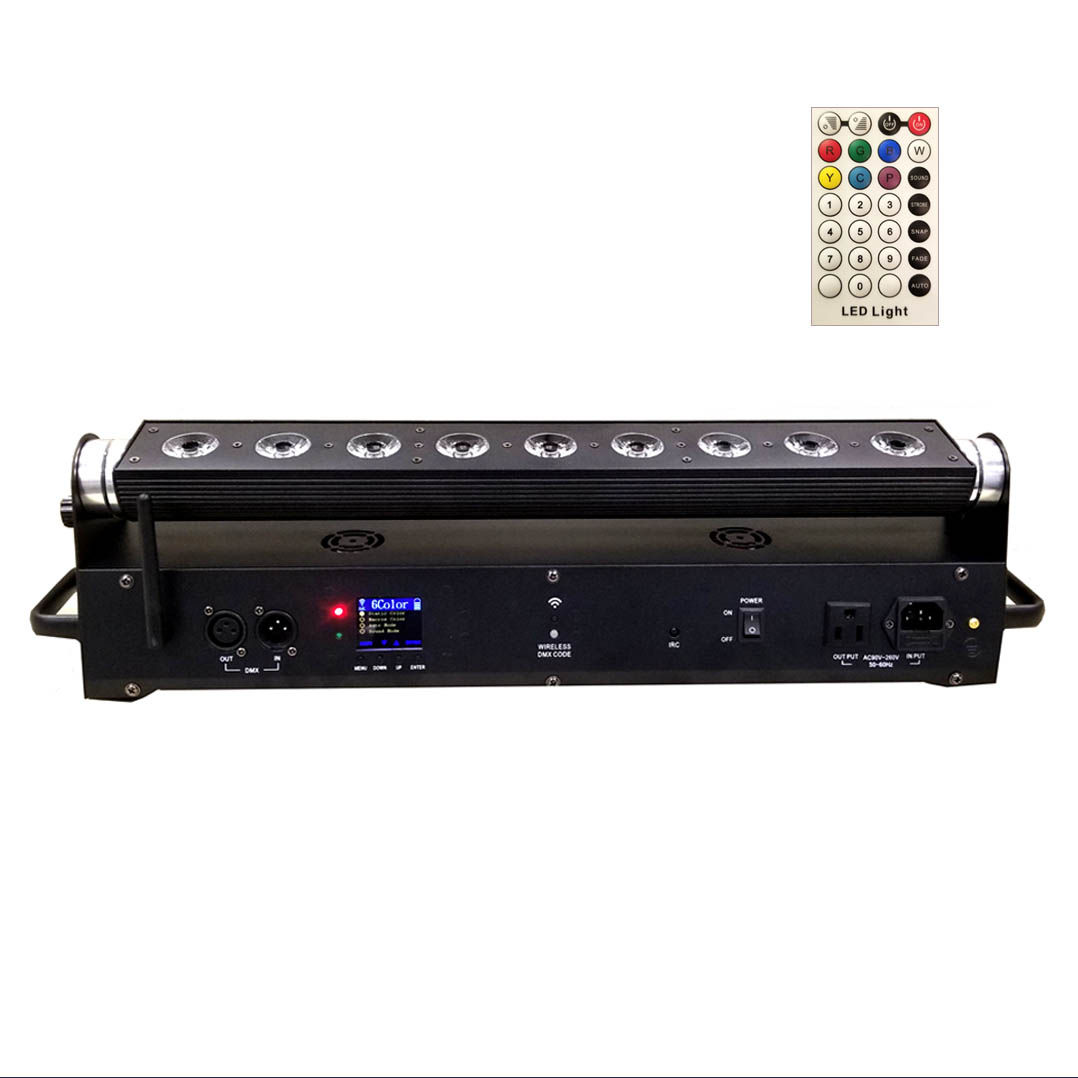 SMART 2 WASH RGBWA+UV, 162W, battery powered, Wireless DMX, remote,BLACK